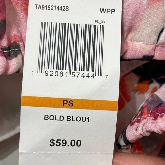 Sam & Jess V neck Shirt floral blouse Long Sleeves Loose Fit Office career PS - Picture 5 of 10